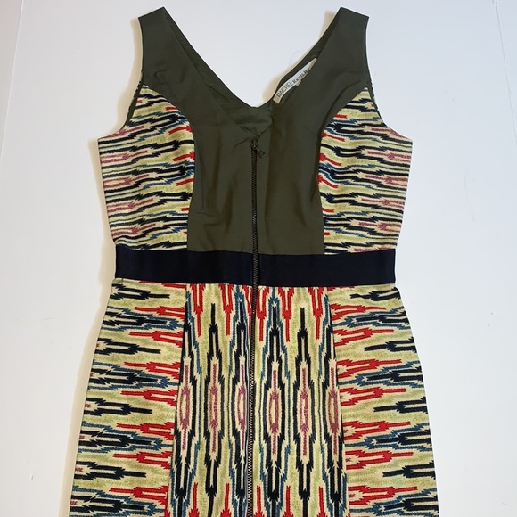 Rachel Roy Green Sleeveless Tribal Print Dress - Women’s Size 0 - Picture 3 of 8